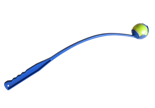 Wurfschleuder mit Ball 64cm blau